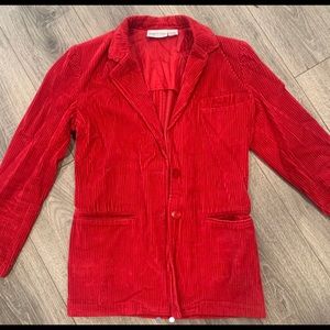 Red Corduroy Blazer
